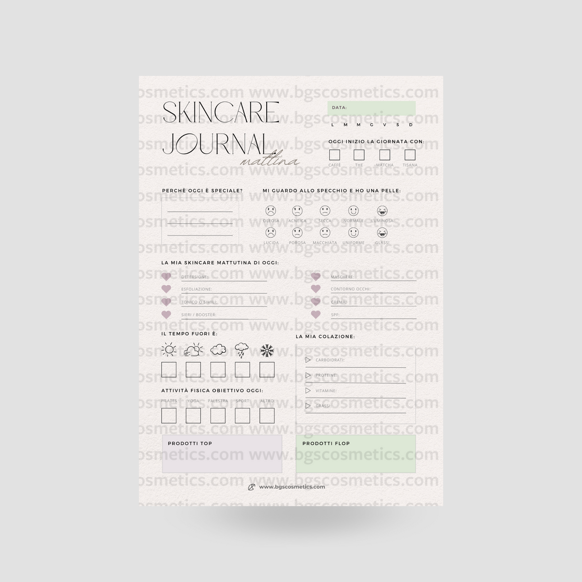 Cosmetics Journal Journal per Skincare – BGS Cosmetics